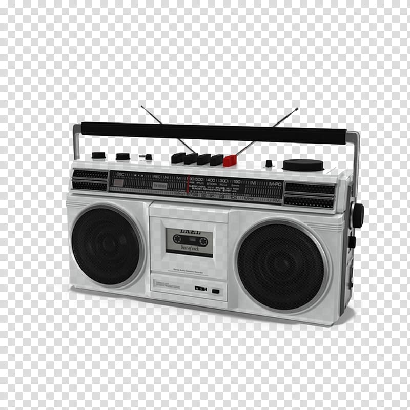 Free download | Gray and black cassette-tape player boombox, Boombox 3D ...