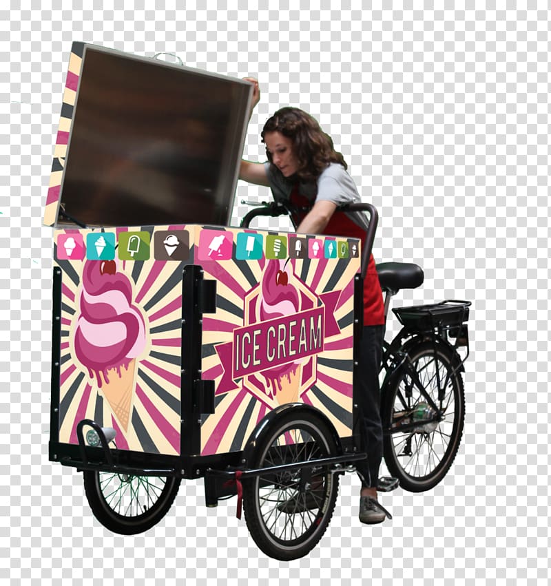Bicycle Trailers Ice cream cart Tricycle, Ice Cream Cart transparent background PNG clipart