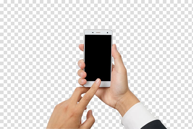 Smartphone Google Telephone, Business people hand-held mobile phone transparent background PNG clipart