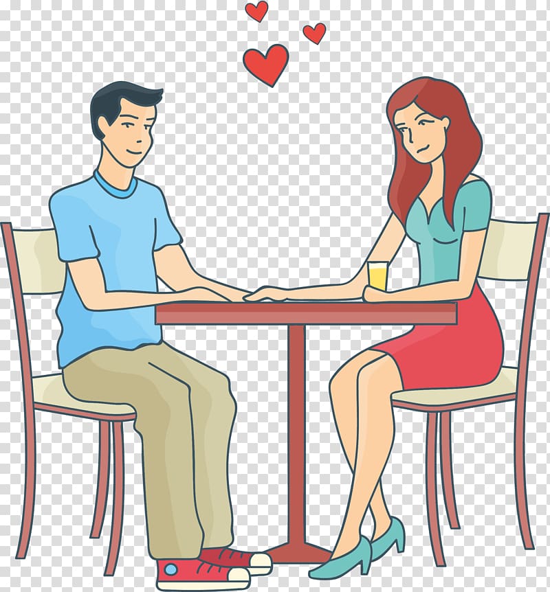 Restaurant Food couple, Couple eating transparent background PNG clipart