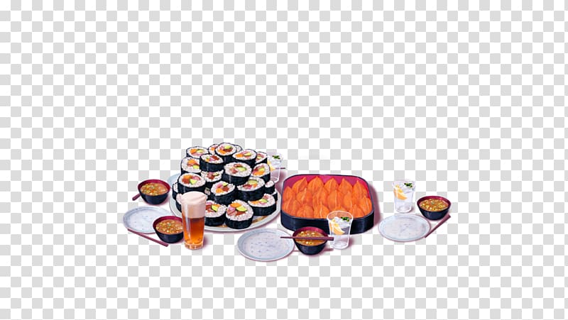 Japanese Cuisine Sushi Thai cuisine Sashimi Asian cuisine, Red and simple Japanese cuisine transparent background PNG clipart