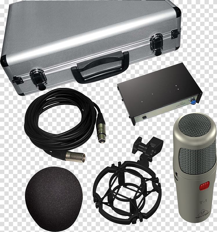 Behringer T-1 Studio Condenser Microphone Condensatormicrofoon Recording studio Valve microphone, audio studio microphone transparent background PNG clipart