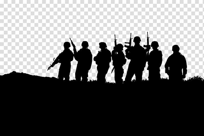 silhouette of group of soldiers, United States Military Soldier Sticker Veteran, Soldier Silhouette transparent background PNG clipart