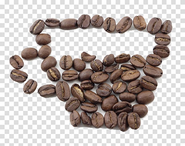 Coffee cup Cafe Coffee bean, Beans put into a coffee cup transparent background PNG clipart