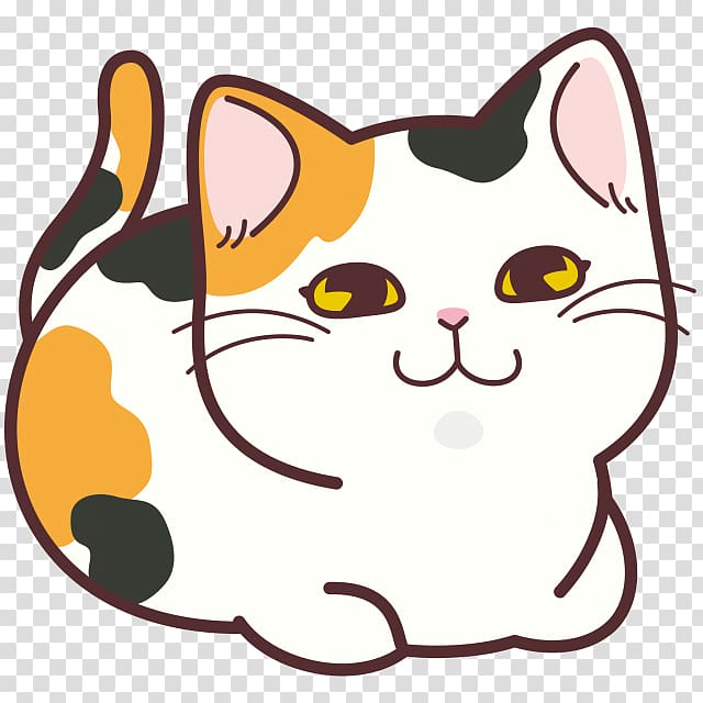 Calico cat 香箱座り Illustrator, Cat transparent background PNG clipart