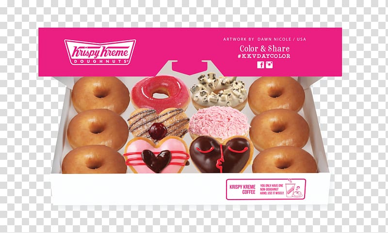 Donuts Love Food Krispy Kreme Cream, valentine\'s day transparent background PNG clipart