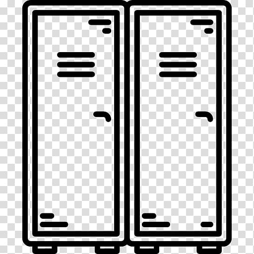 locker clipart black and white