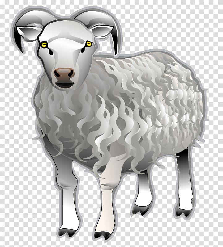 Dall sheep , Gray long-haired goat cartoon transparent background PNG clipart