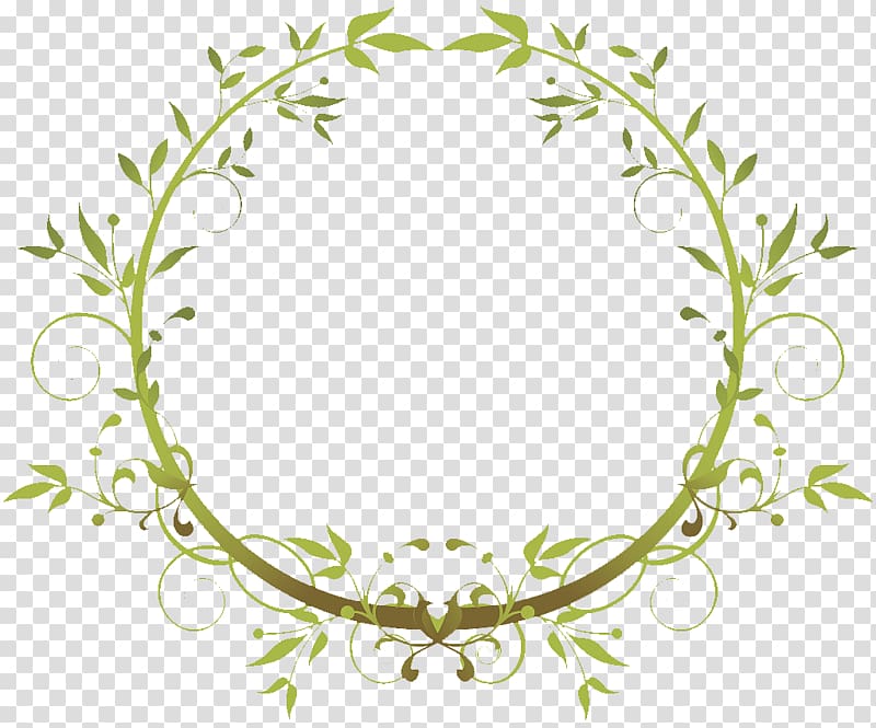 green leaves frame illustration, , Green leaves and branches intertwined transparent background PNG clipart