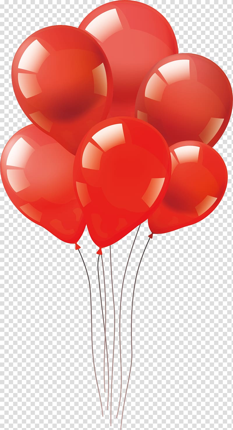 Balloon, hand-painted red balloon transparent background PNG clipart
