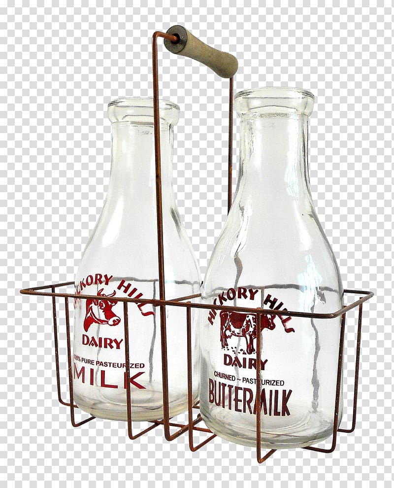 Glass bottle Milk bottle Table, milk transparent background PNG clipart