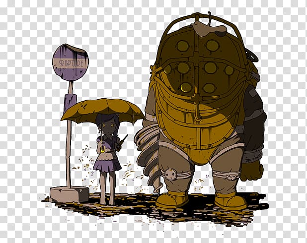 BioShock 2 Big Daddy Video Games Rapture, catbus totoro transparent background PNG clipart