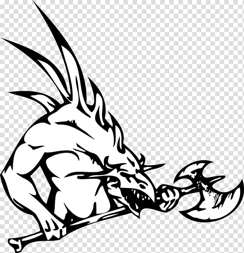 Dragon Sticker , flame skull pursuit transparent background PNG clipart