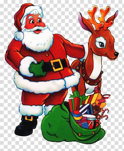 Santa Claus Reindeer Christmas ornament, noel baba resimleri transparent background PNG clipart