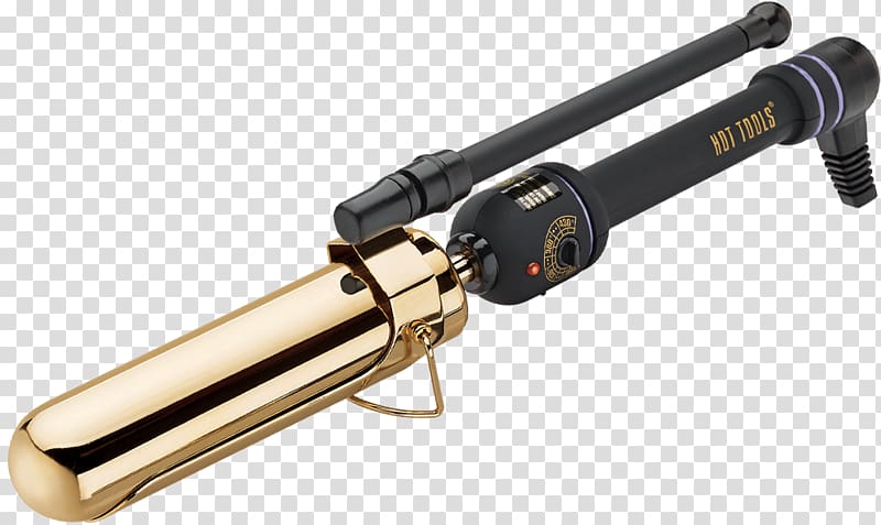 Hair iron Hot Tools 24K Gold Spring Curling Iron Beauty Parlour Conair Instant Heat Curling Iron, hair transparent background PNG clipart