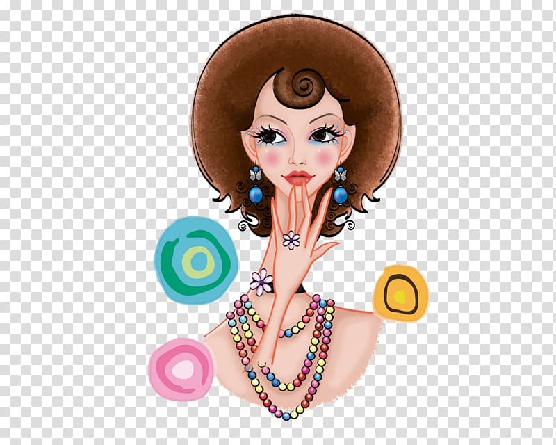 Cartoon Fashion Female Drawing, Glamor girl transparent background PNG clipart