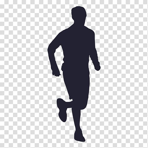 Silhouette, runner transparent background PNG clipart