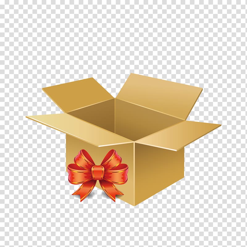 Cardboard box Icon, Express bowknot transparent background PNG clipart