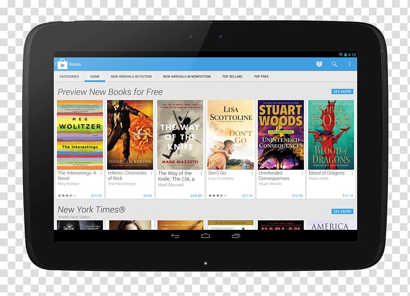 Google Play Books Nexus 7, google transparent background PNG clipart