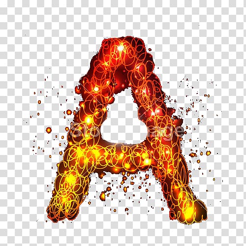 letter a consisting of small fires transparent background PNG clipart