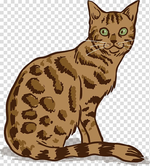 Bengal cat Siamese cat Burmese cat Persian cat Kitten, Bengal leopard cat transparent background PNG clipart