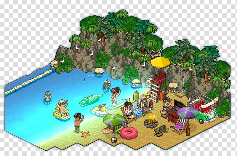 Habbo Pixel art Jumping Pumpkin Beach Hotel, Summer Vibes transparent background PNG clipart