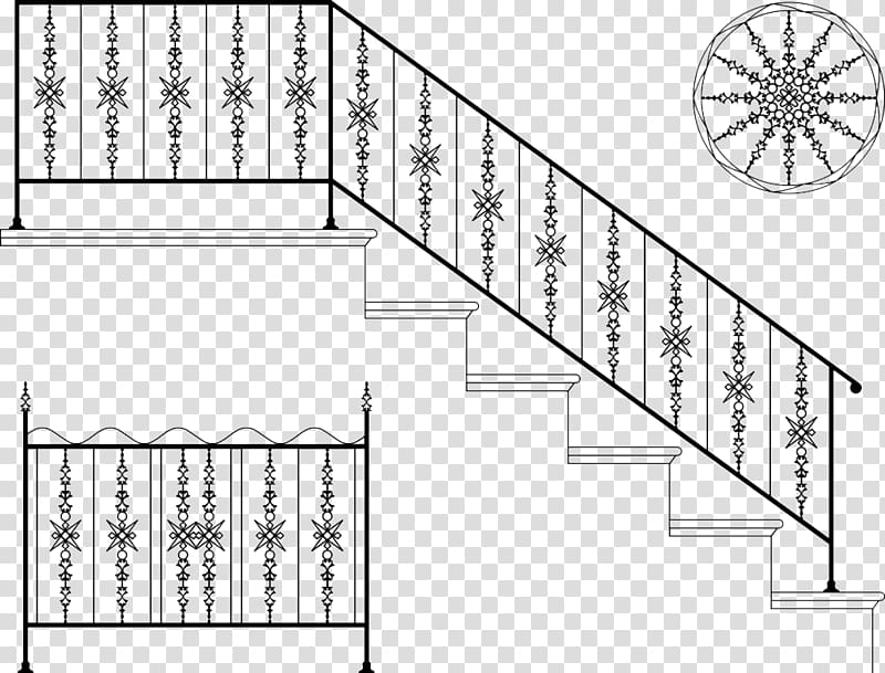 Handrail Stairs Wrought iron, Hand-painted stairs transparent background PNG clipart