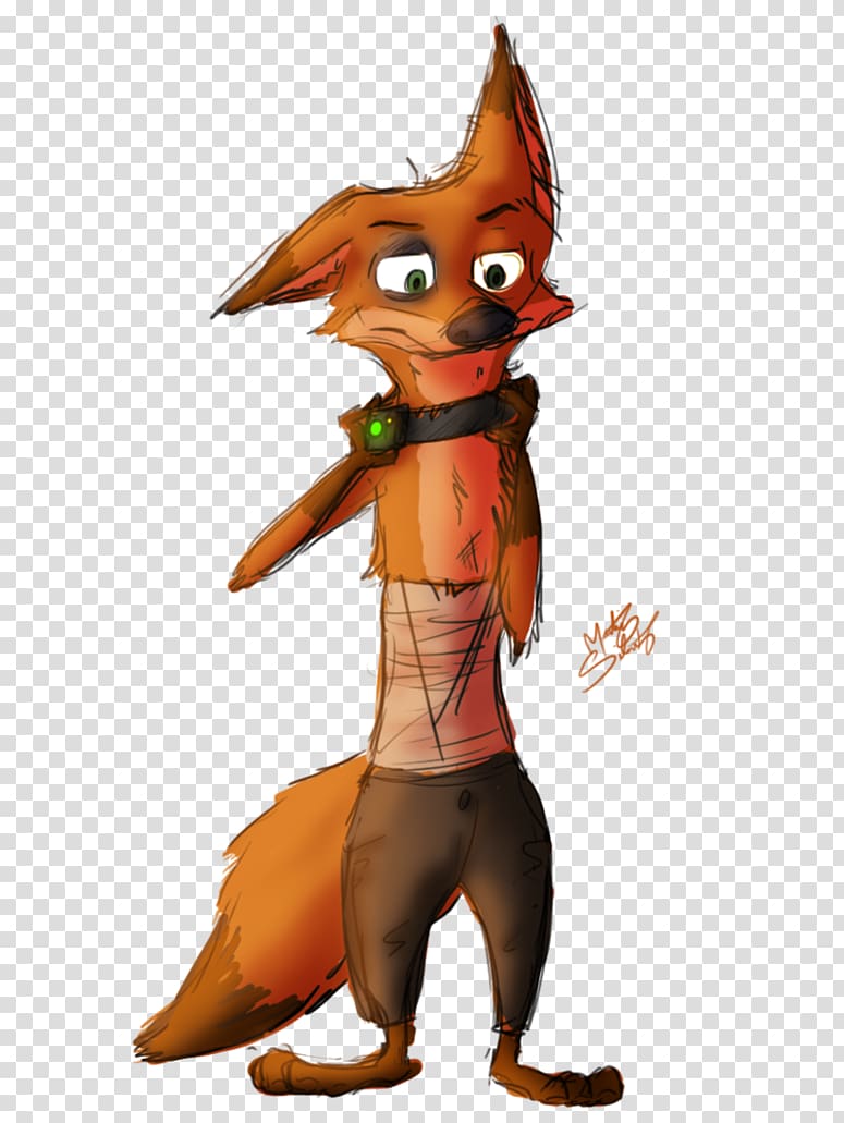 Red fox Nick Wilde Finnick The Art of Zootopia Shock collar, Nick Wilde transparent background PNG clipart