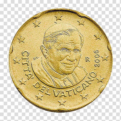 Vatican City Vatican euro coins 20 cent euro coin 2 euro coin, Coin transparent background PNG clipart