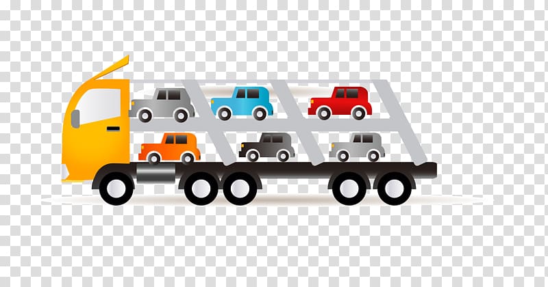 Neo-bulk cargo Transport Vehicle, Yellow flat truck icon transparent background PNG clipart