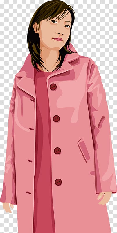 Drawing Cartoon, Hand-painted cartoon girl with short hair transparent background PNG clipart