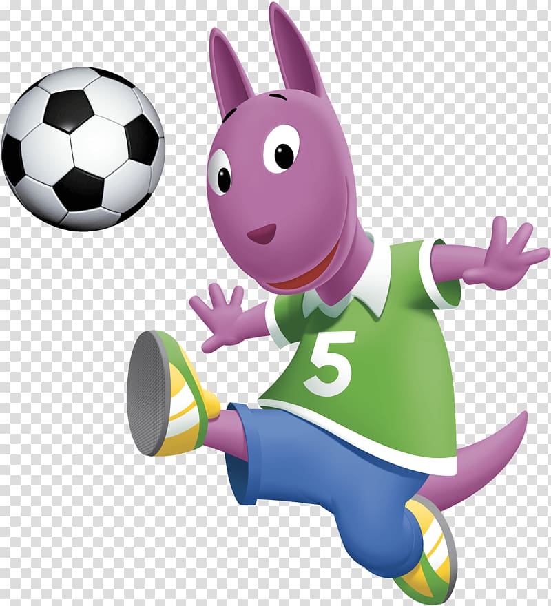 purple animal playing soccer illustration, Austin Playing Football transparent background PNG clipart