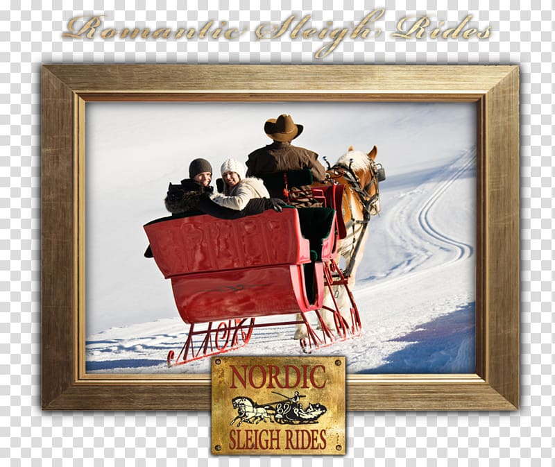 Park City Sled Sleigh Ride Toboggan, nordic frame transparent background PNG clipart