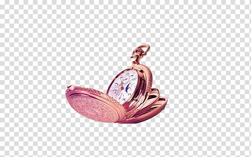 Pink Clock Pocket watch, Watch transparent background PNG clipart