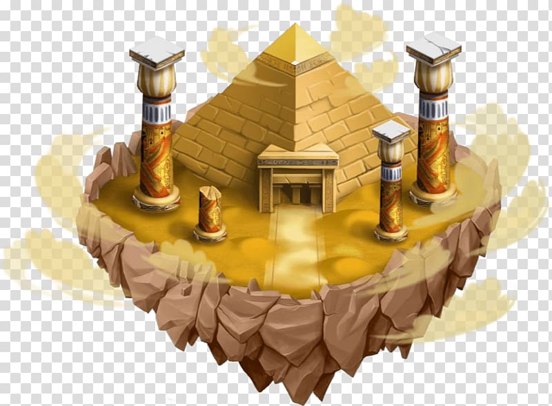 brown pyramid illustration, Egyption Island Dragon City transparent background PNG clipart