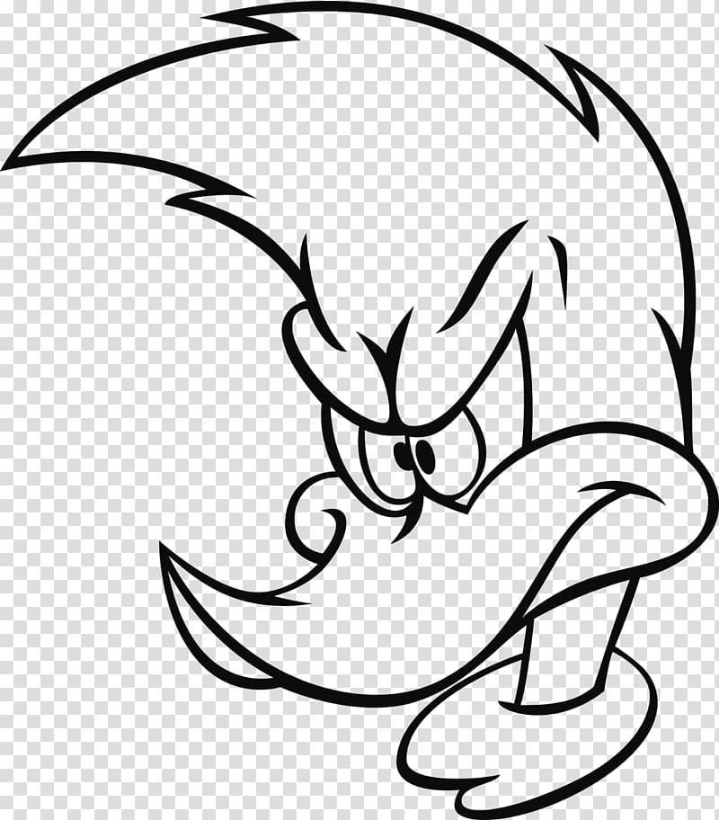 Woody Woodpecker Drawing Line art Black and white, others transparent background PNG clipart