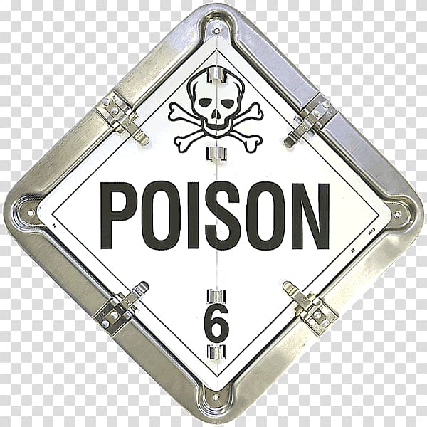 United States Department of Transportation Placard Poison HAZMAT Class 6 Toxic and infectious substances Hazard, placard transparent background PNG clipart