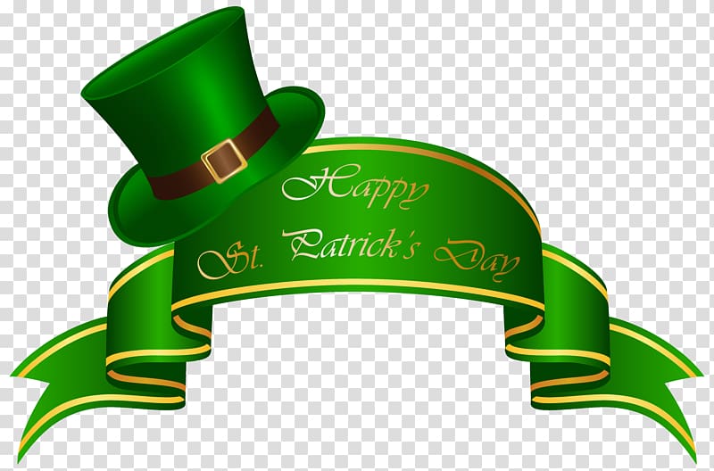 green ribbon lace illustration, Saint Patrick\'s Day Republic of Ireland Studios at 78th Street, LLC. , St Patricks Day Banner and Hat transparent background PNG clipart