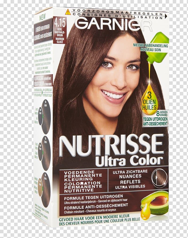 Hair coloring Garnier Brown hair, hair transparent background PNG clipart