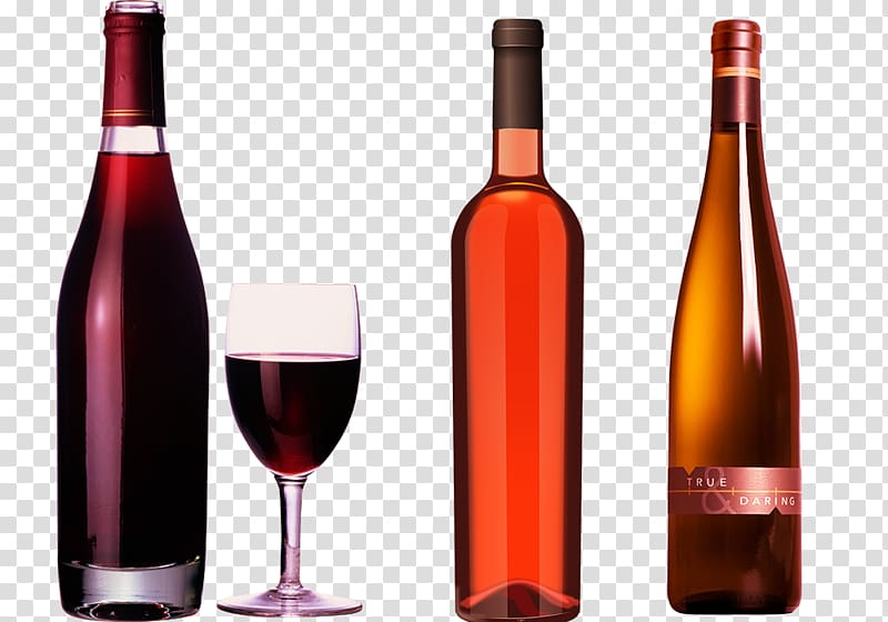 Red Wine White wine Champagne Bottle, Elegant red wine glass and bottle transparent background PNG clipart