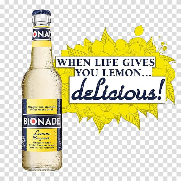 Bionade Zitrone-Bergamotte Bionade Citroen Bergamot Glazen Fles 330ml Beer Cola, beer transparent background PNG clipart