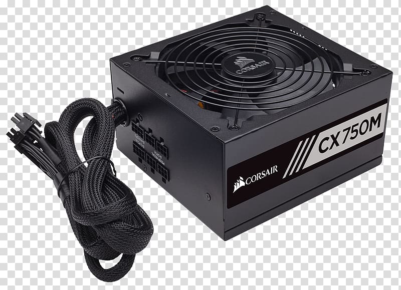 Power supply unit 80 Plus ATX Corsair Components Power Converters, power cable transparent background PNG clipart