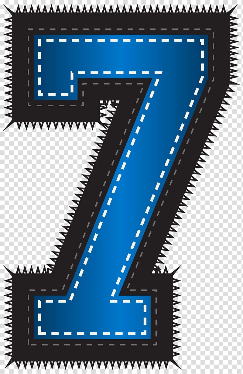 blue and black 7 logo illustration, Graphics , Blue Sport Style Number Seven transparent background PNG clipart