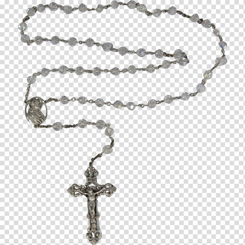 Rosary Crucifix Prayer Beads Christian cross Jewellery, italy transparent background PNG clipart