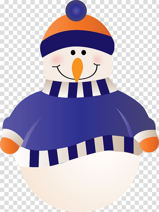 Santa Claus Snowman Christmas Drawing Illustration, Blue cartoon snowman pattern transparent background PNG clipart