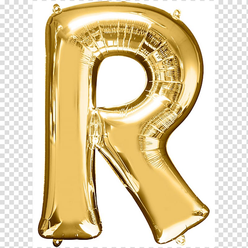 Gold Letter Balloon Alphabet, gold transparent background PNG clipart