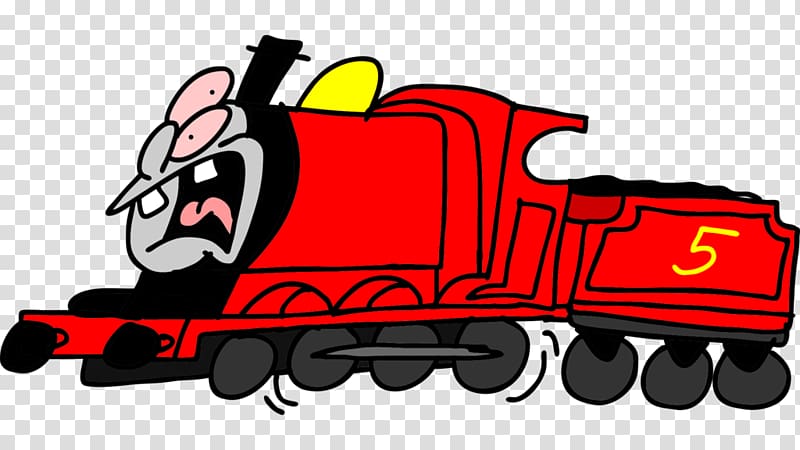 James the Red Engine Thomas Train Steam locomotive, train transparent background PNG clipart