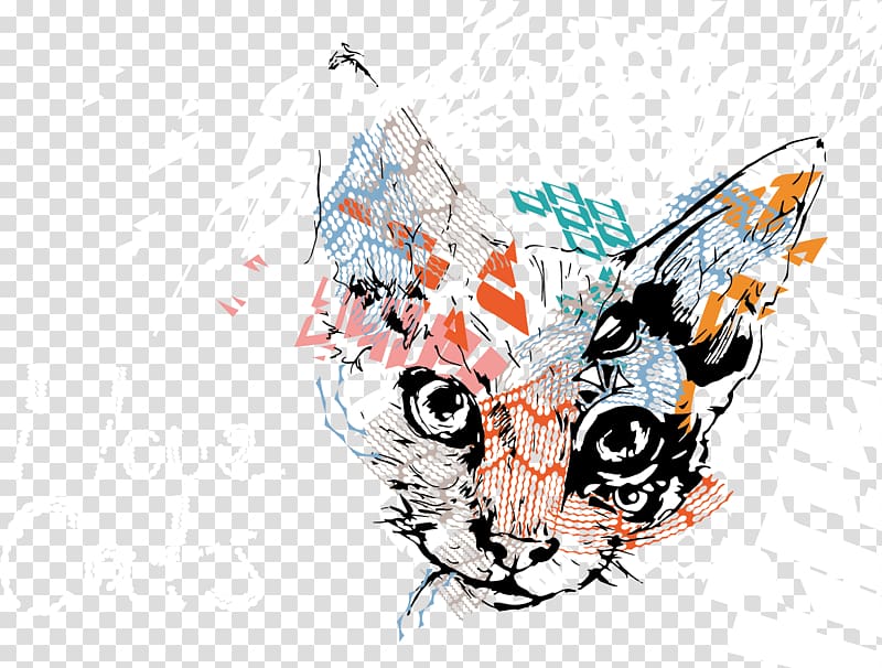 Cat Illustration, Cat head transparent background PNG clipart