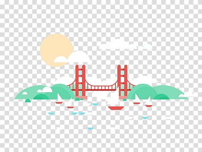 Golden Gate Bridge, Golden Gate Bridge at sunset transparent background PNG clipart