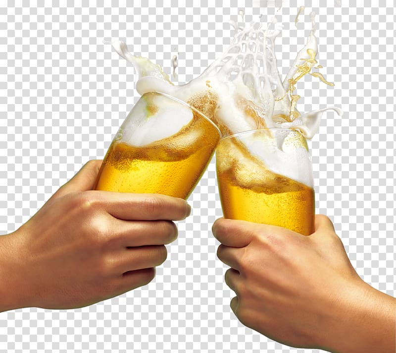 cheers of beer, Draught beer Keg Homebrewing, gesture transparent background PNG clipart